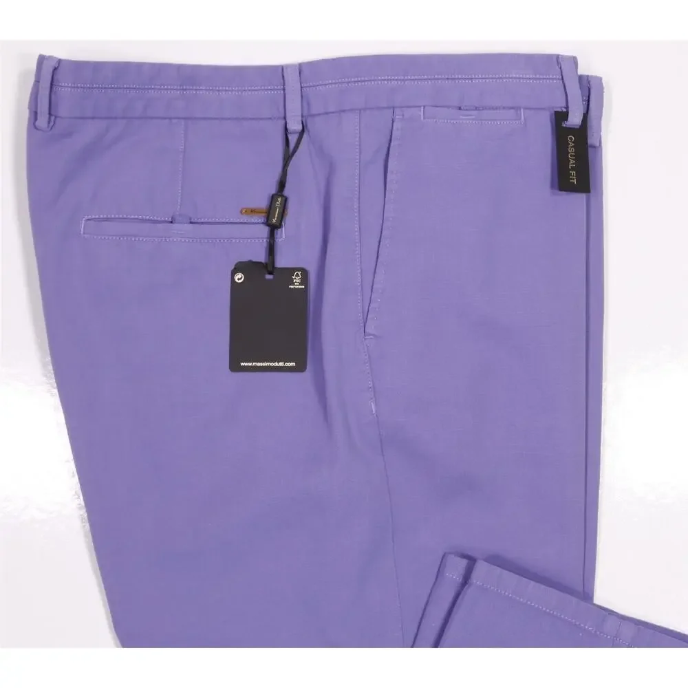 Massimo Dutti Light Purple Cotton Linen Casual Fit Chino Pants 38x34 NWT